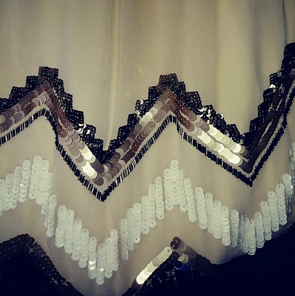 (New) Navy Blue and Cream Dress by tfnc London - Picture 4 of 4